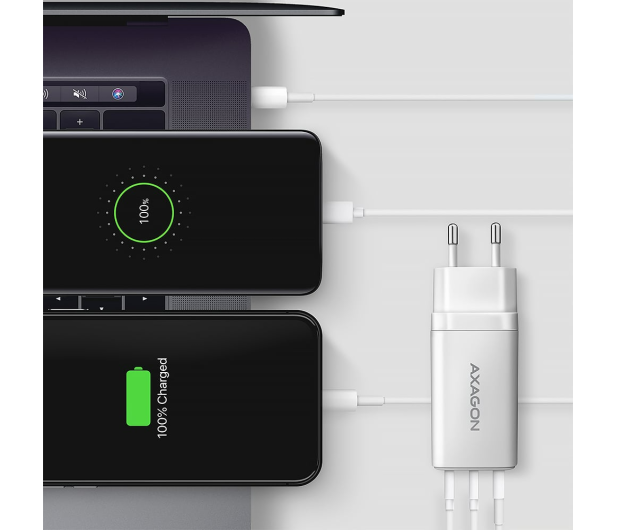 Axagon ACU-DPQ65W, GaN 65W, 3x port, PD3.0/QC4+/PPS/Apple - 1353462 - zdjęcie 8